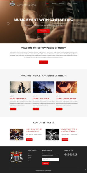 Web Design by pb for Lost Cavaliers of Mercy | Design: #13169461