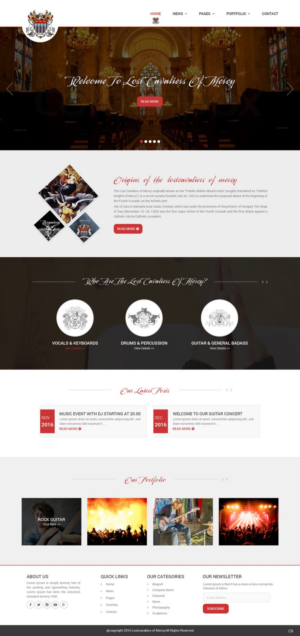 Web Design by pb for Lost Cavaliers of Mercy | Design: #13169462