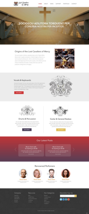Web Design by pb for Lost Cavaliers of Mercy | Design: #13177895