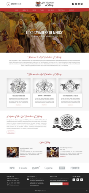 Web Design by pb for Lost Cavaliers of Mercy | Design: #13177896