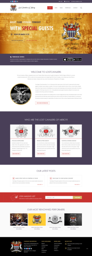 Web Design by pb for Lost Cavaliers of Mercy | Design: #13196406