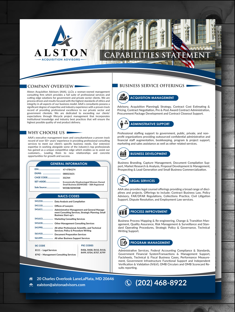 Flyer Design by innovative earth for Alston Global Strategies LLC | Design #13321306