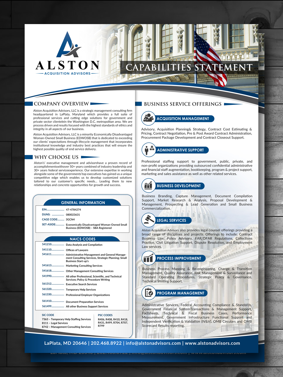 Design de Flyer par innovative earth pour Alston Global Strategies LLC | Design #13350911
