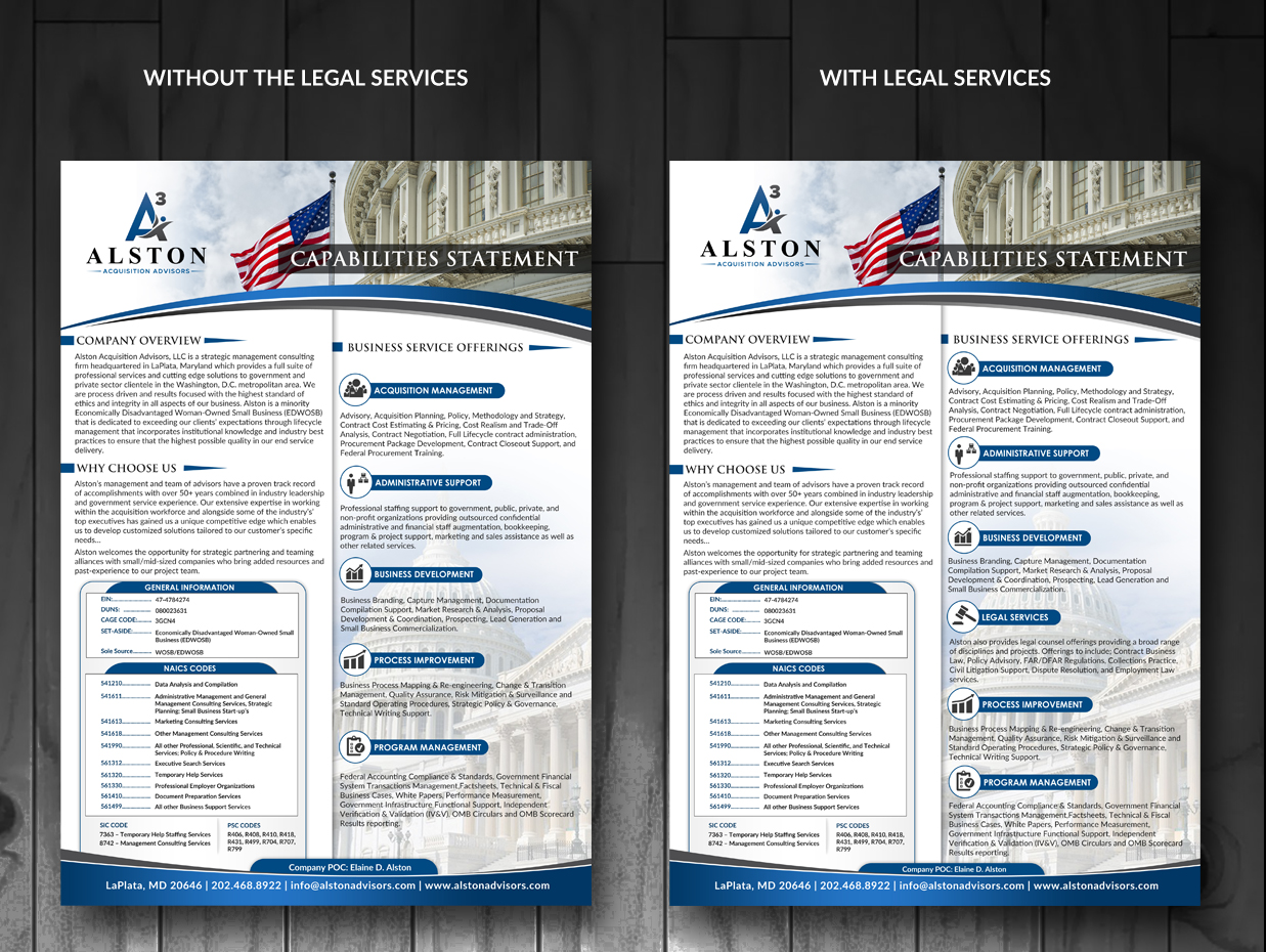 Diseño de Flyer por innovative earth para Alston Global Strategies LLC | Diseño #13392002