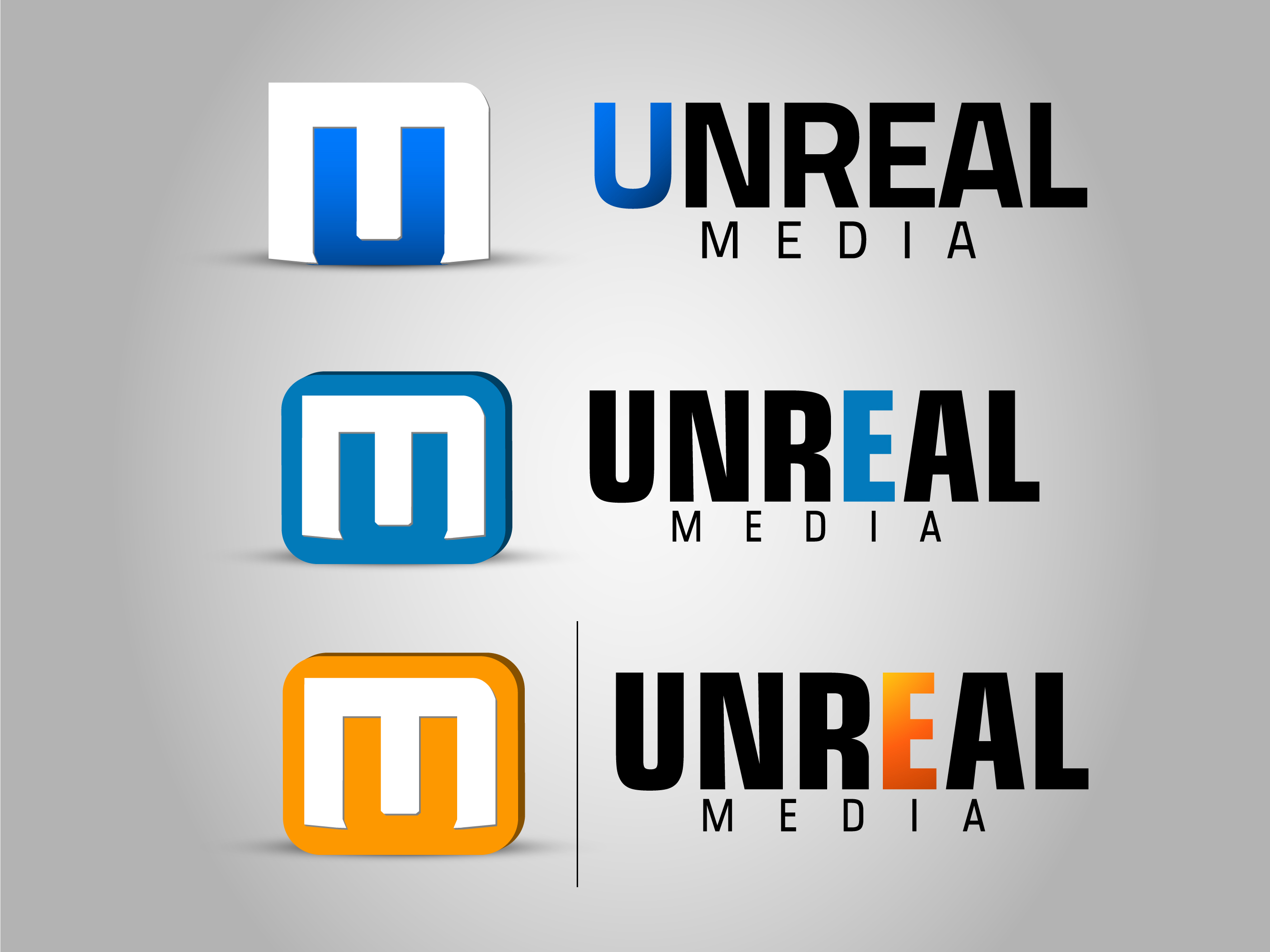 Logo Design by Alex D for Unreal Media  | Design #31219