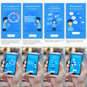4 Onboarding illustrations for an APP