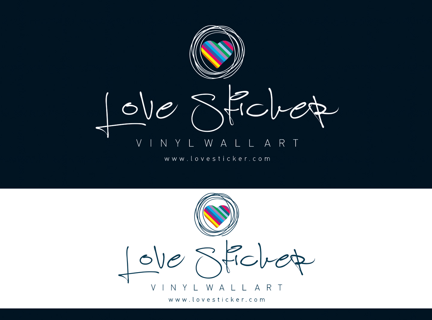 Logo Design by nikkiblue for LoveSticker Wall Art & Decals | Design #13299493