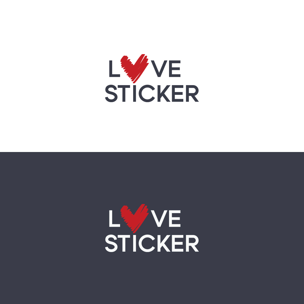 Logo Design by P6 for LoveSticker Wall Art & Decals | Design #13260933