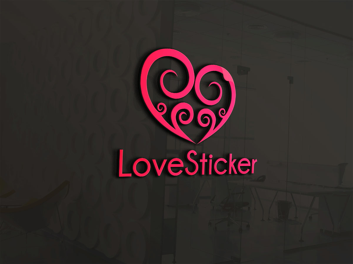 Logo Design by Turn Digital for LoveSticker Wall Art & Decals | Design #13177556