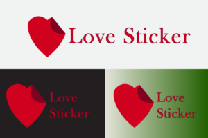 Logo Design by Kashif Latif for LoveSticker Wall Art & Decals | Design: #13186974