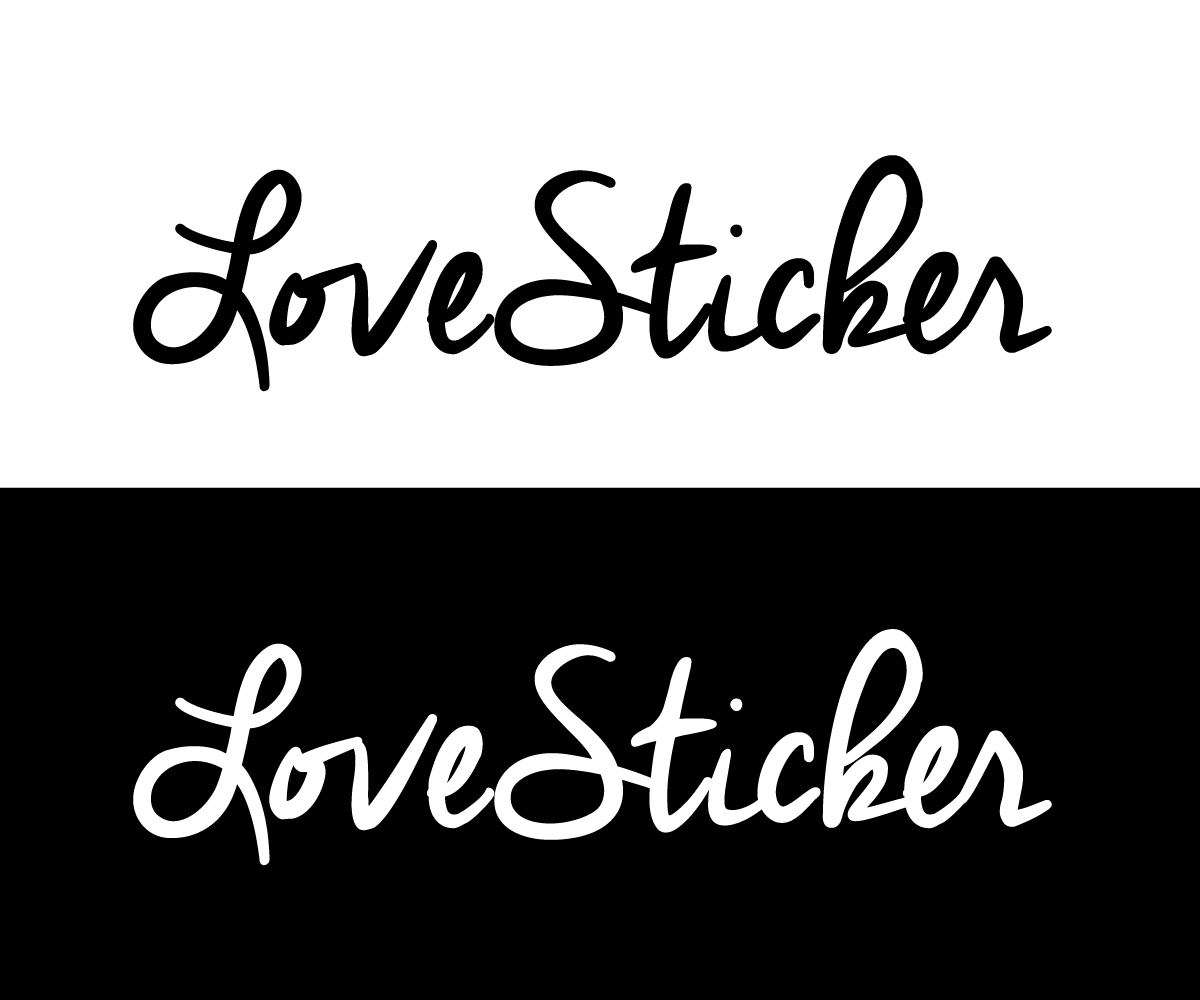 Logo Design by johnnyblackman for LoveSticker Wall Art & Decals | Design #13181317