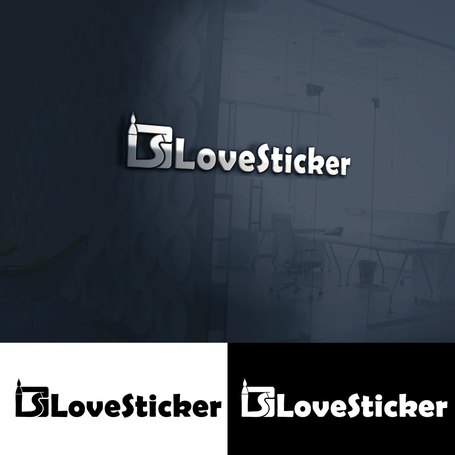 Logo Design by melvz03designer for LoveSticker Wall Art & Decals | Design #13190734