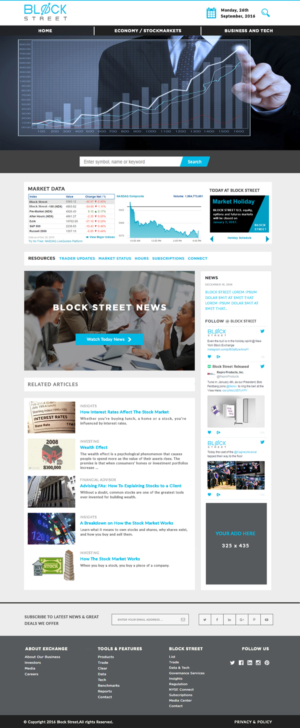 A standard Business and Stock Market Website | Diseño Web por bdesigner9