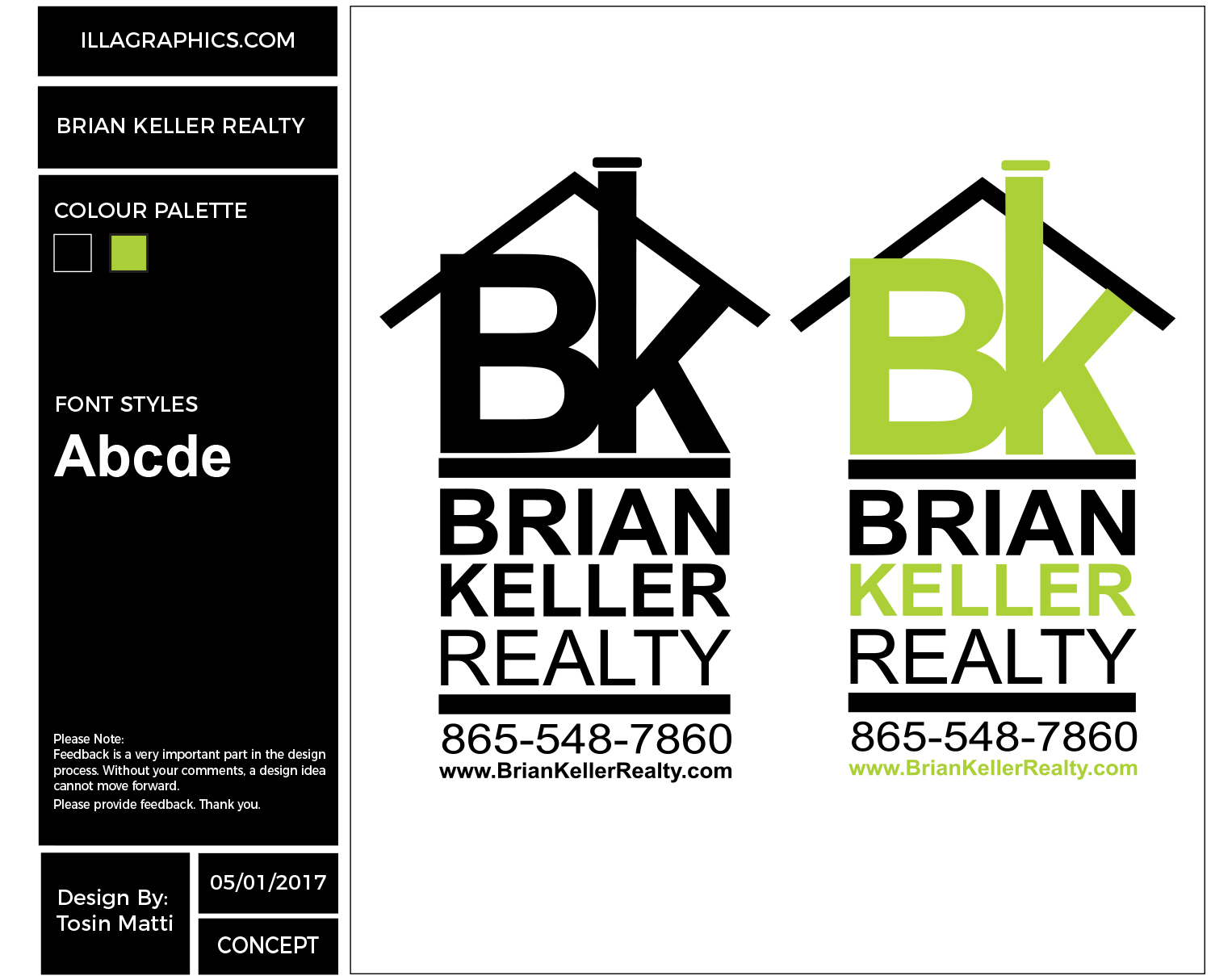 Logo Design by Illagraphics for Brian Keller Realty | Design #13240519