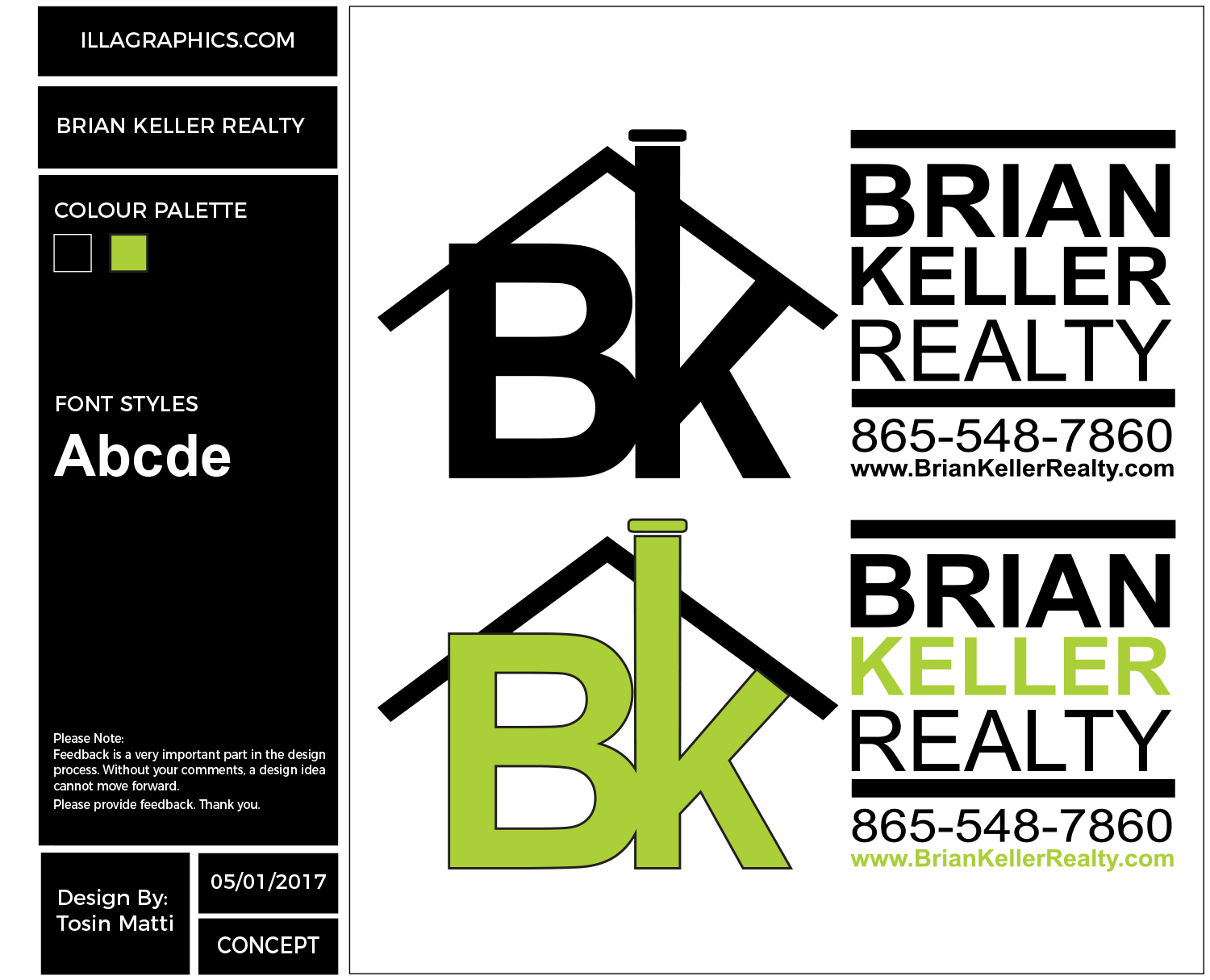 Logo Design by Illagraphics for Brian Keller Realty | Design #13240532