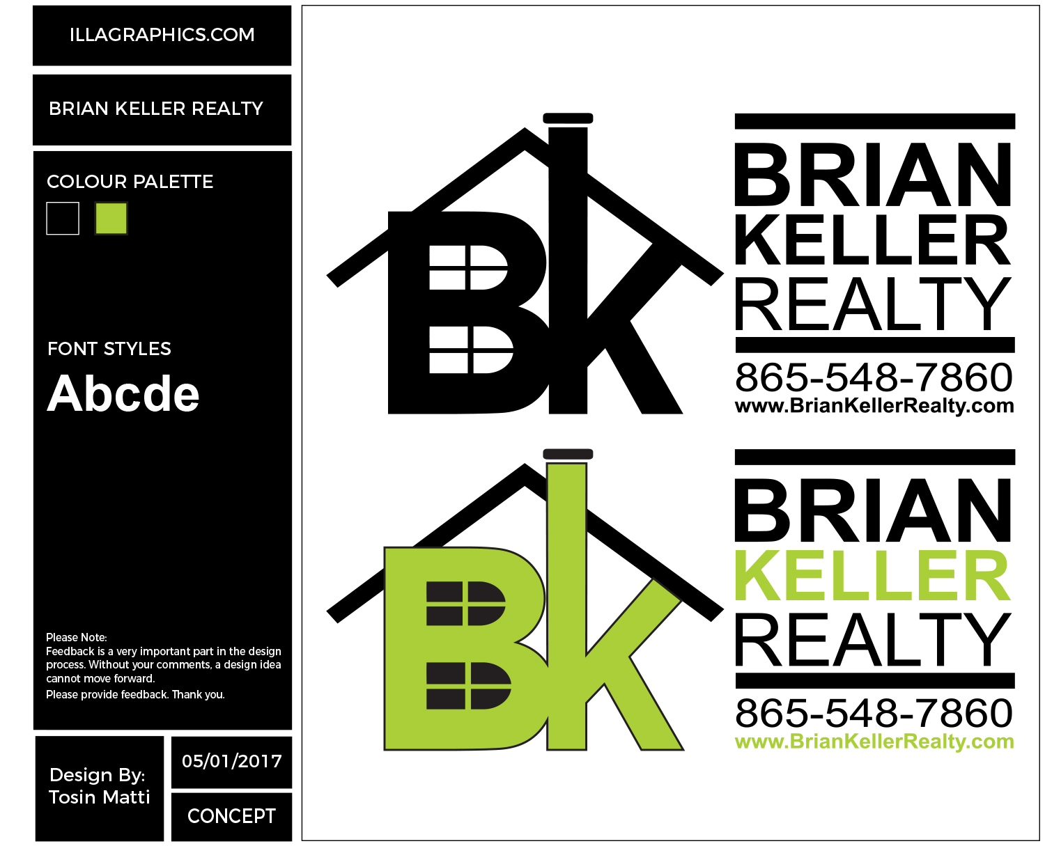 Logo Design by Illagraphics for Brian Keller Realty | Design #13240539