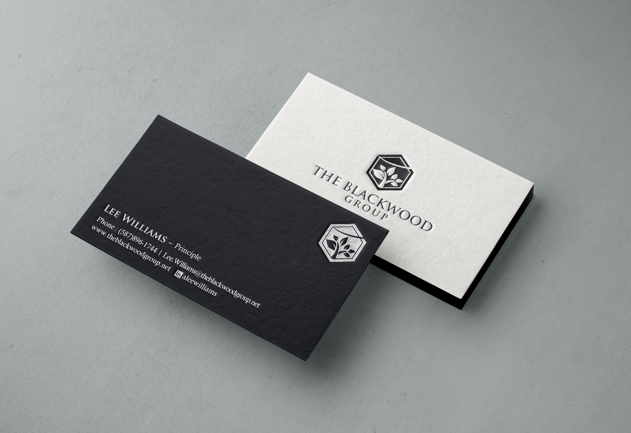 Visitenkarten-Design von chandrayaan.creative für The Blackwood Group | Design #13192167