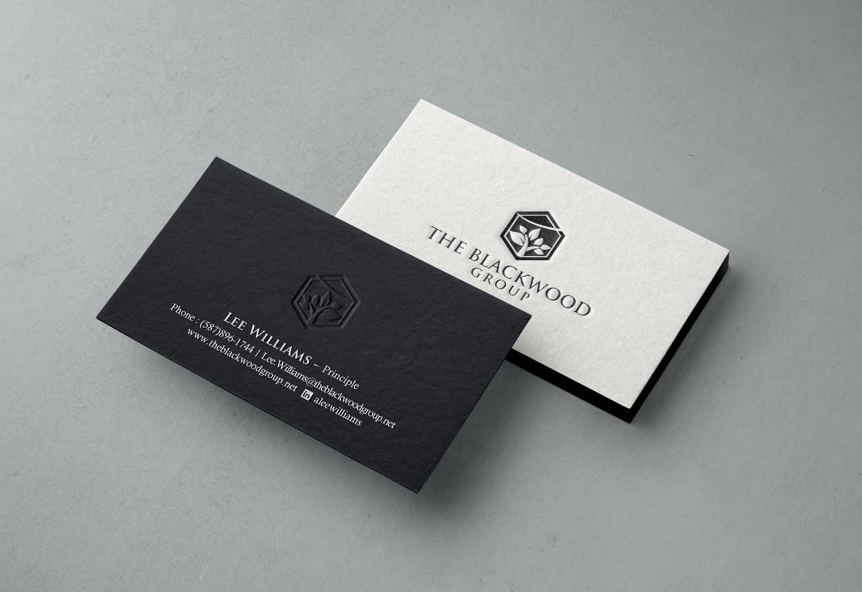 Visitenkarten-Design von chandrayaan.creative für The Blackwood Group | Design #13192169