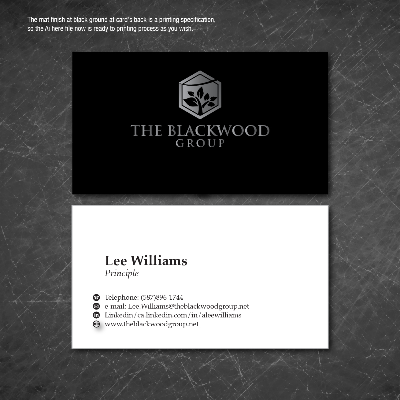 Diseño de Tarjeta de Presentación por AccuSource para The Blackwood Group | Diseño #13239763