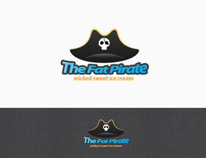 The Fat Pirate or Fat Pirate Ice Cream | Logo Design by jaime.sp