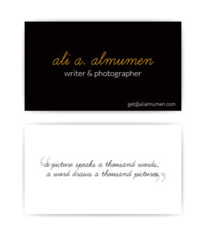 Visitenkarten-Design von Neha Shinde für dieses Projekt | Design: #13220345