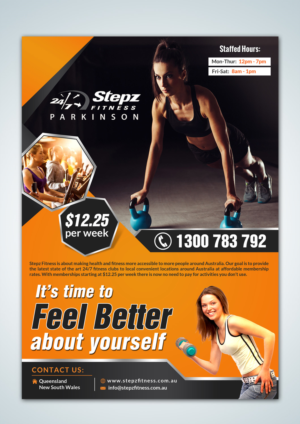 Design de Flyer par debdesign pour Stepz Fitness Parkinson | Design : #13192011