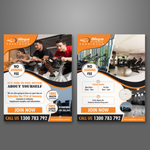 Design de Flyer par ecorokerz pour Stepz Fitness Parkinson | Design : #13190978