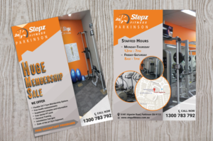 Diseño de Flyer por Kowzi para Stepz Fitness Parkinson | Diseño: #13197687