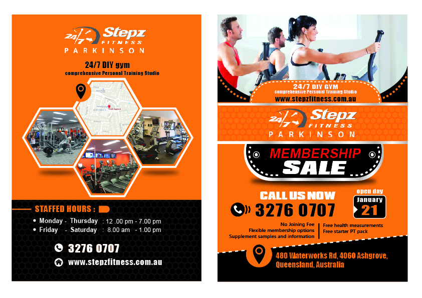 Flyer Design by Detempo for Stepz Fitness Parkinson | Design #13208569