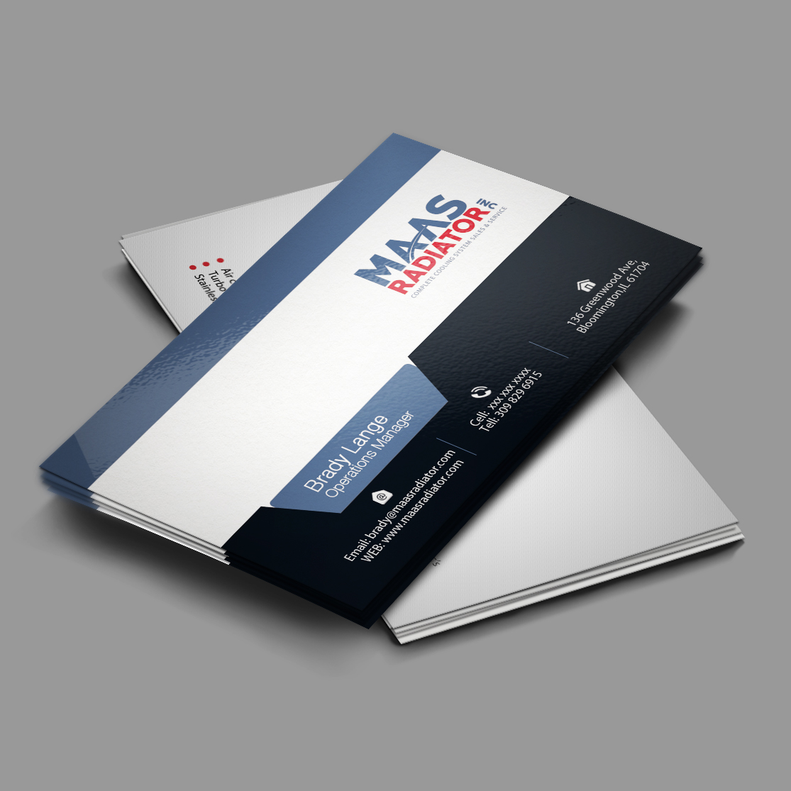 Diseño de Tarjeta de Presentación por Pixi Dust para Maas Radiator Inc | Diseño #13209452