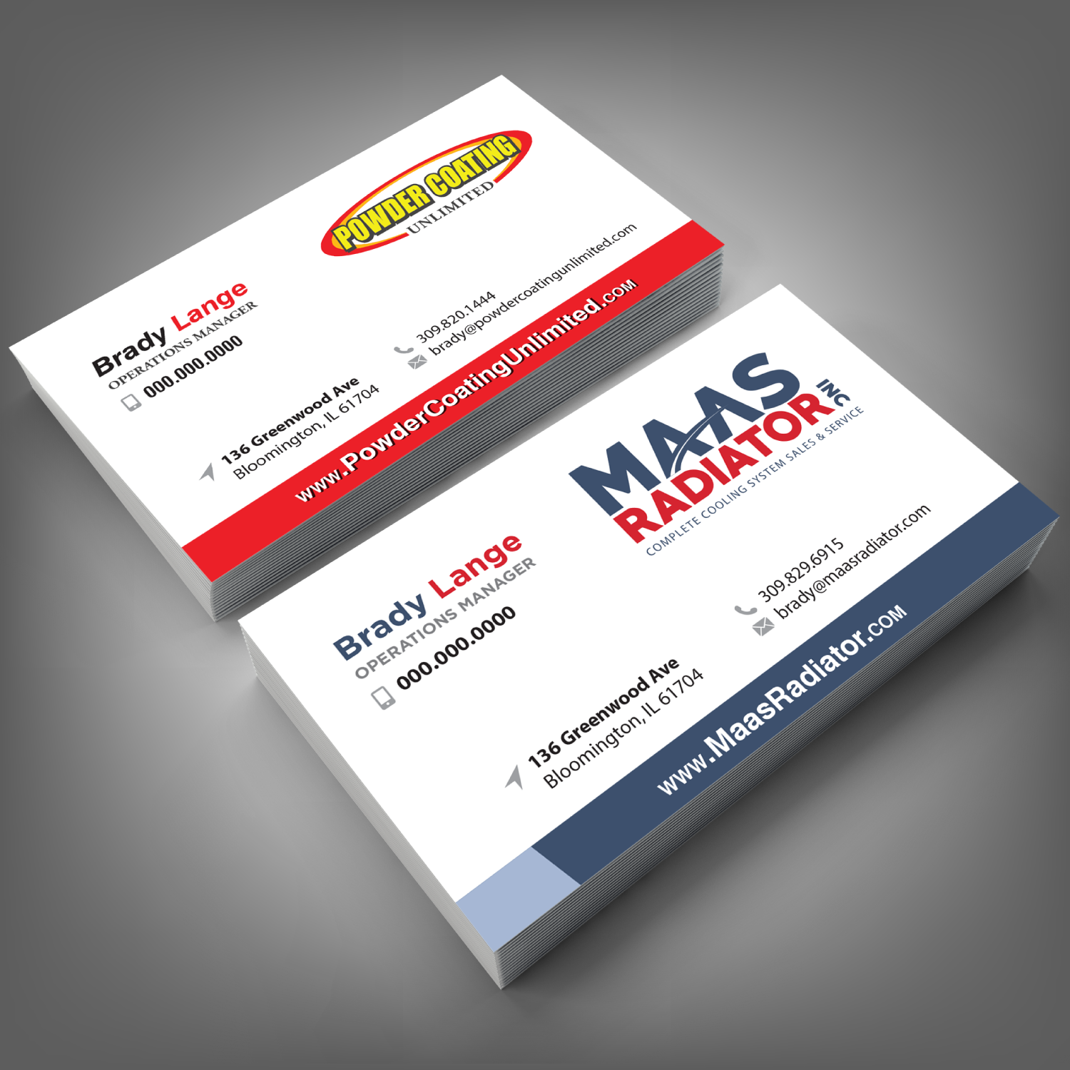 Diseño de Tarjeta de Presentación por adiazudin para Maas Radiator Inc | Diseño #13198754