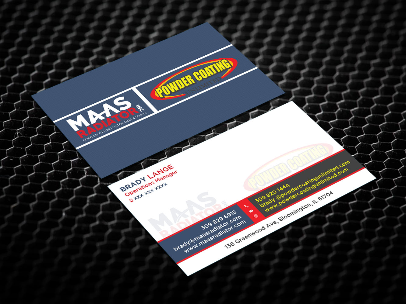 Diseño de Tarjeta de Presentación por Verified artistry (Design garden) para Maas Radiator Inc | Diseño #13233578