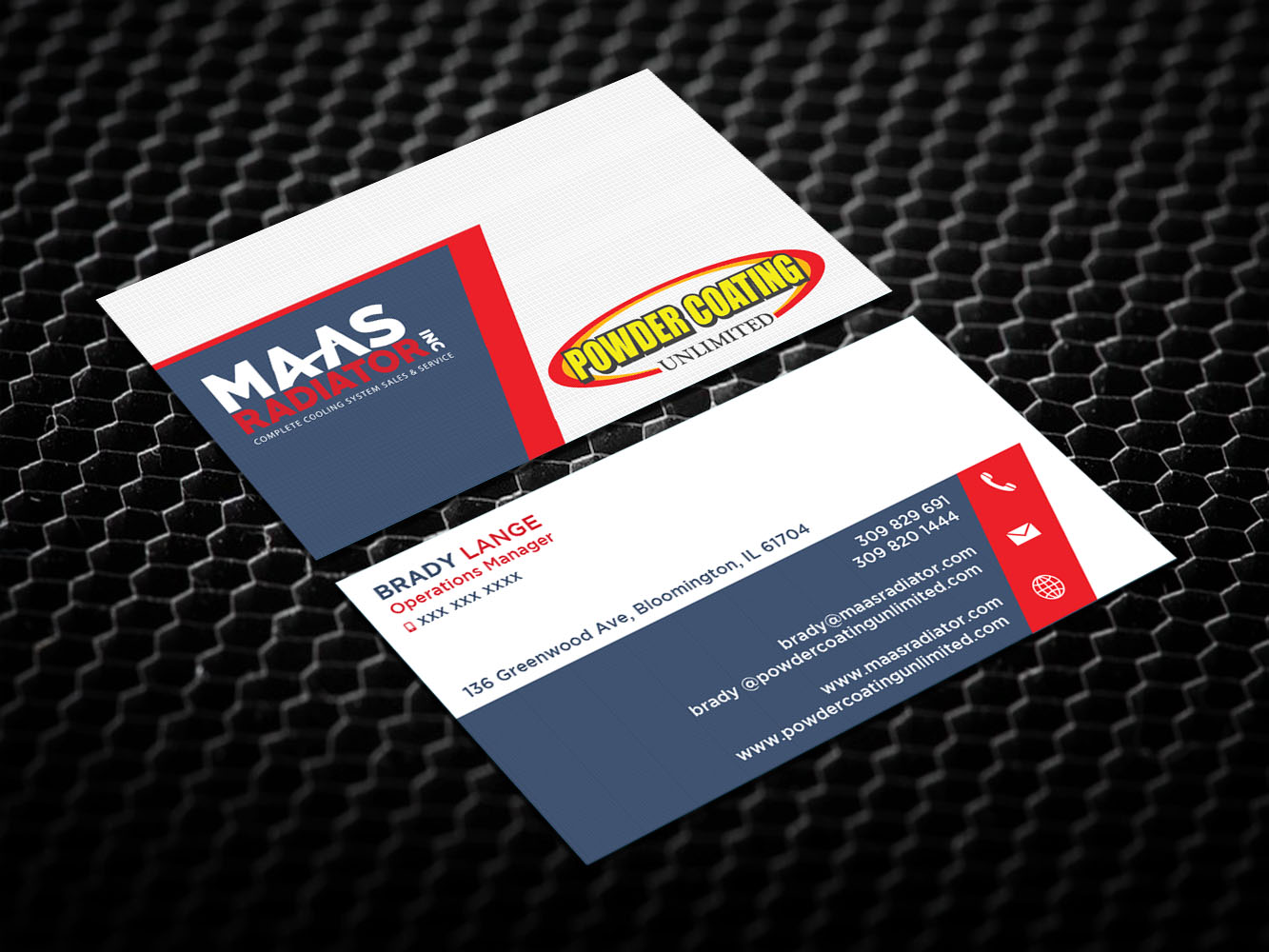 Diseño de Tarjeta de Presentación por Verified artistry (Design garden) para Maas Radiator Inc | Diseño #13233580