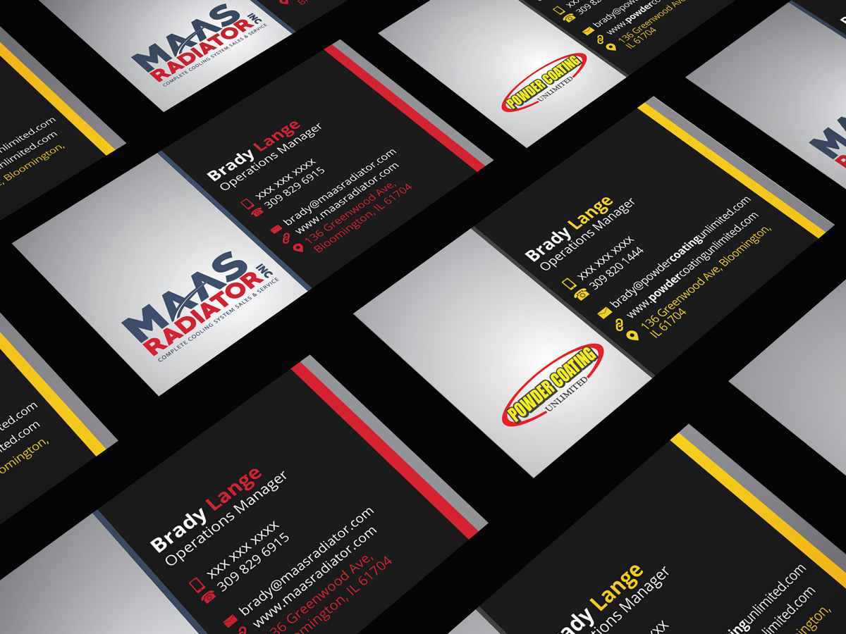 Diseño de Tarjeta de Presentación por JK18 para Maas Radiator Inc | Diseño #13218794