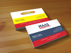 Diseño de Tarjeta de Presentación por Creations Box 2015 para Maas Radiator Inc | Diseño: #13212469