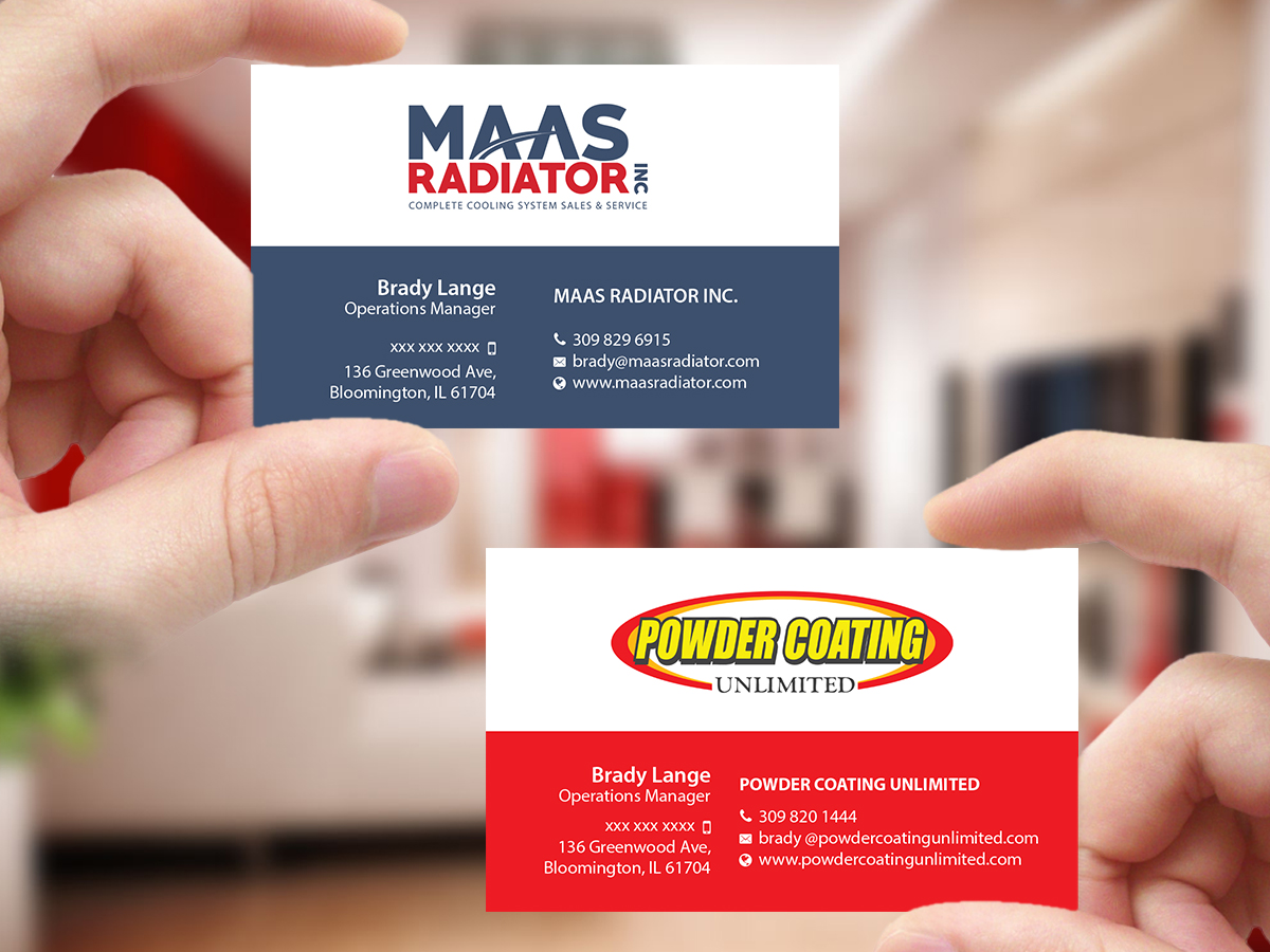 Diseño de Tarjeta de Presentación por Creations Box 2015 para Maas Radiator Inc | Diseño #13223808