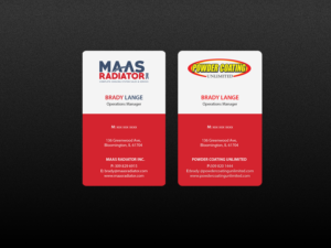 Diseño de Tarjeta de Presentación por Creations Box 2015 para Maas Radiator Inc | Diseño: #13228088