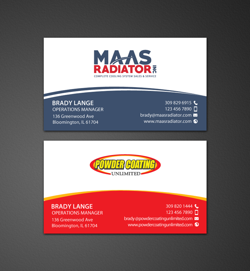 Diseño de Tarjeta de Presentación por chandrayaan.creative para Maas Radiator Inc | Diseño #13206812