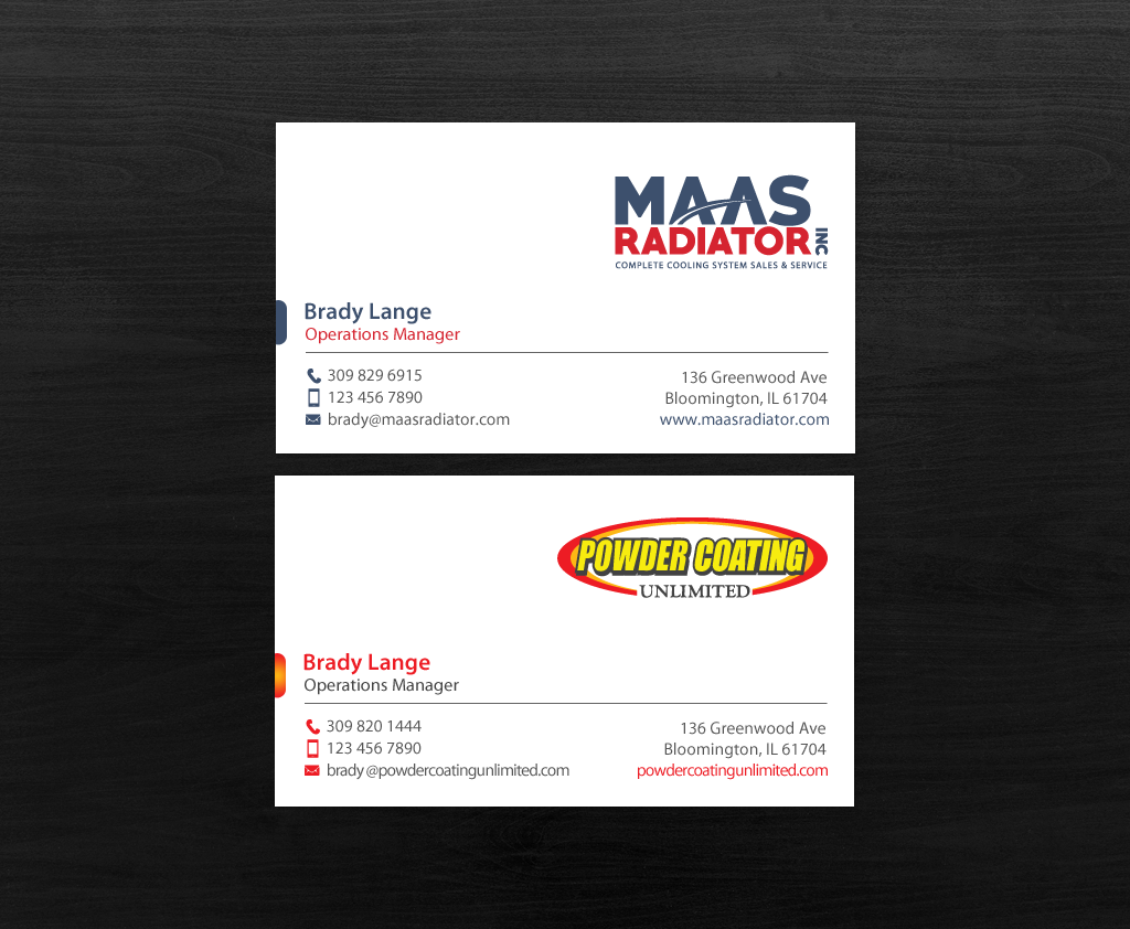 Diseño de Tarjeta de Presentación por chandrayaan.creative para Maas Radiator Inc | Diseño #13206830