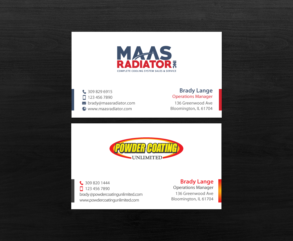 Diseño de Tarjeta de Presentación por chandrayaan.creative para Maas Radiator Inc | Diseño #13206832