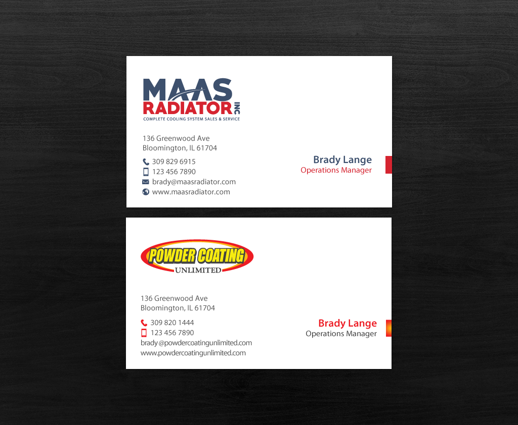 Diseño de Tarjeta de Presentación por chandrayaan.creative para Maas Radiator Inc | Diseño #13206834