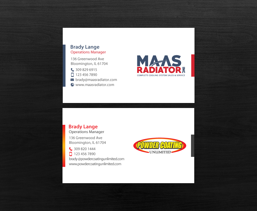Diseño de Tarjeta de Presentación por chandrayaan.creative para Maas Radiator Inc | Diseño #13206835