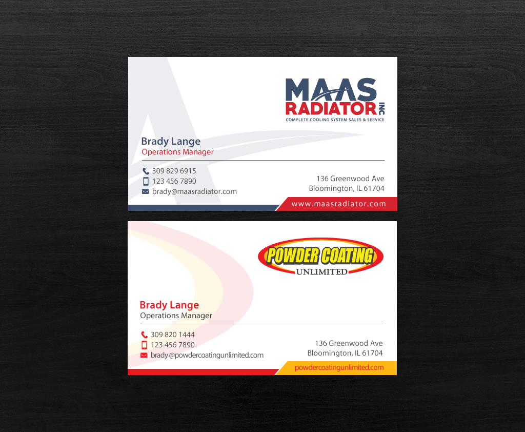 Diseño de Tarjeta de Presentación por chandrayaan.creative para Maas Radiator Inc | Diseño #13206873