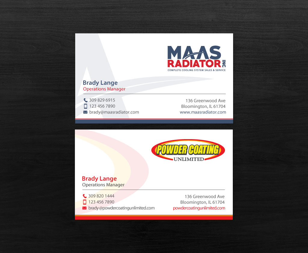 Diseño de Tarjeta de Presentación por chandrayaan.creative para Maas Radiator Inc | Diseño #13206874