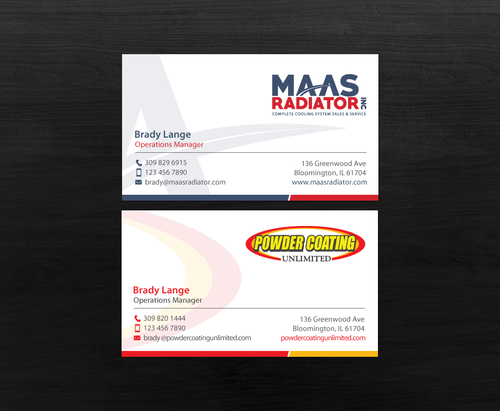 Diseño de Tarjeta de Presentación por chandrayaan.creative para Maas Radiator Inc | Diseño #13206875