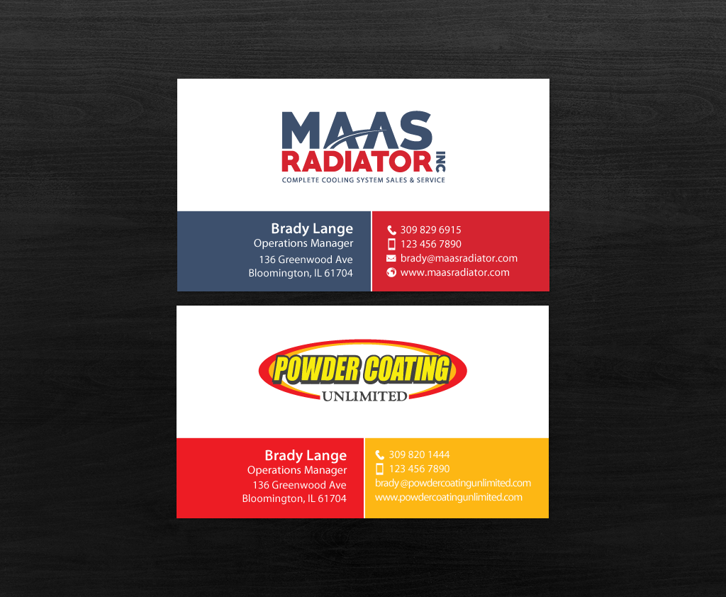 Diseño de Tarjeta de Presentación por chandrayaan.creative para Maas Radiator Inc | Diseño #13206878