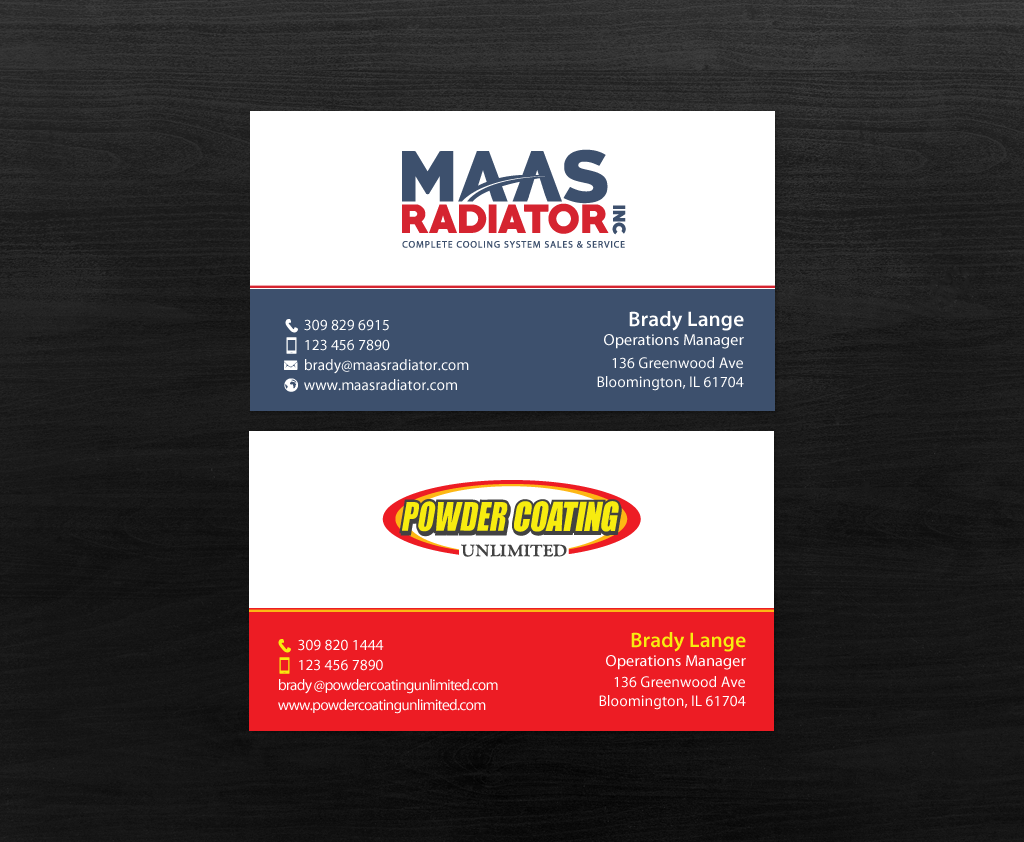 Diseño de Tarjeta de Presentación por chandrayaan.creative para Maas Radiator Inc | Diseño #13206882