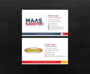 Diseño de Tarjeta de Presentación por chandrayaan.creative para Maas Radiator Inc | Diseño: #13206884