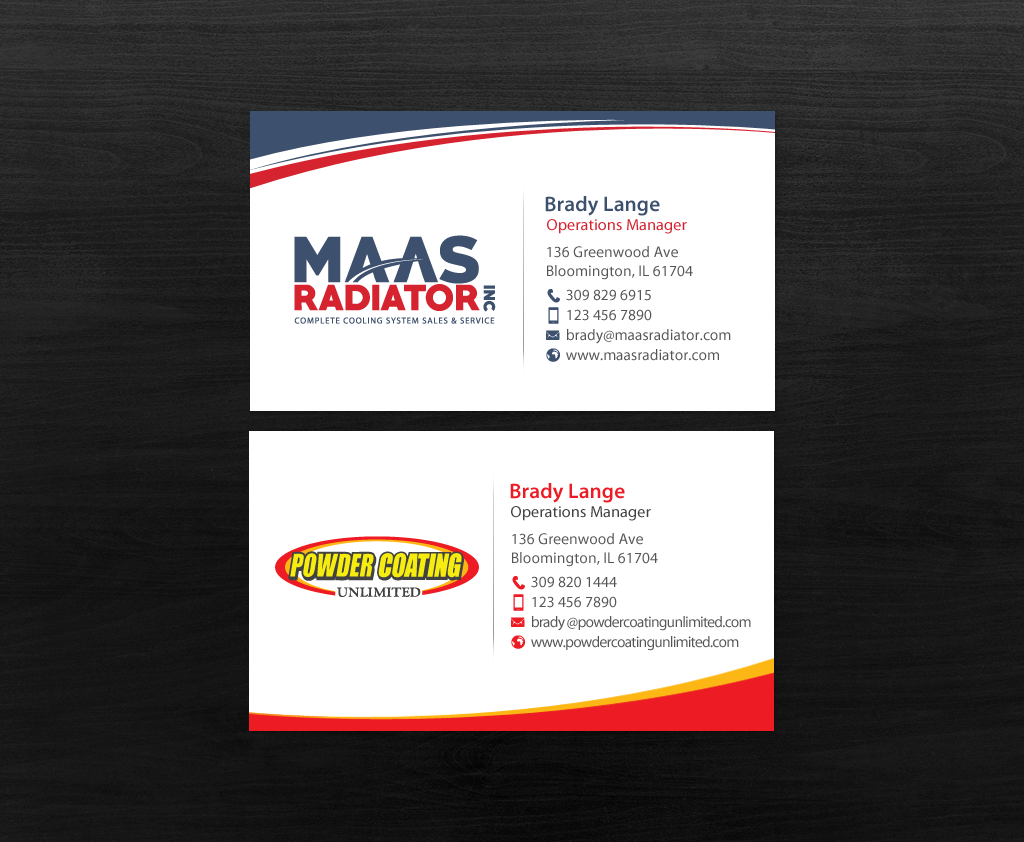 Diseño de Tarjeta de Presentación por chandrayaan.creative para Maas Radiator Inc | Diseño #13206892