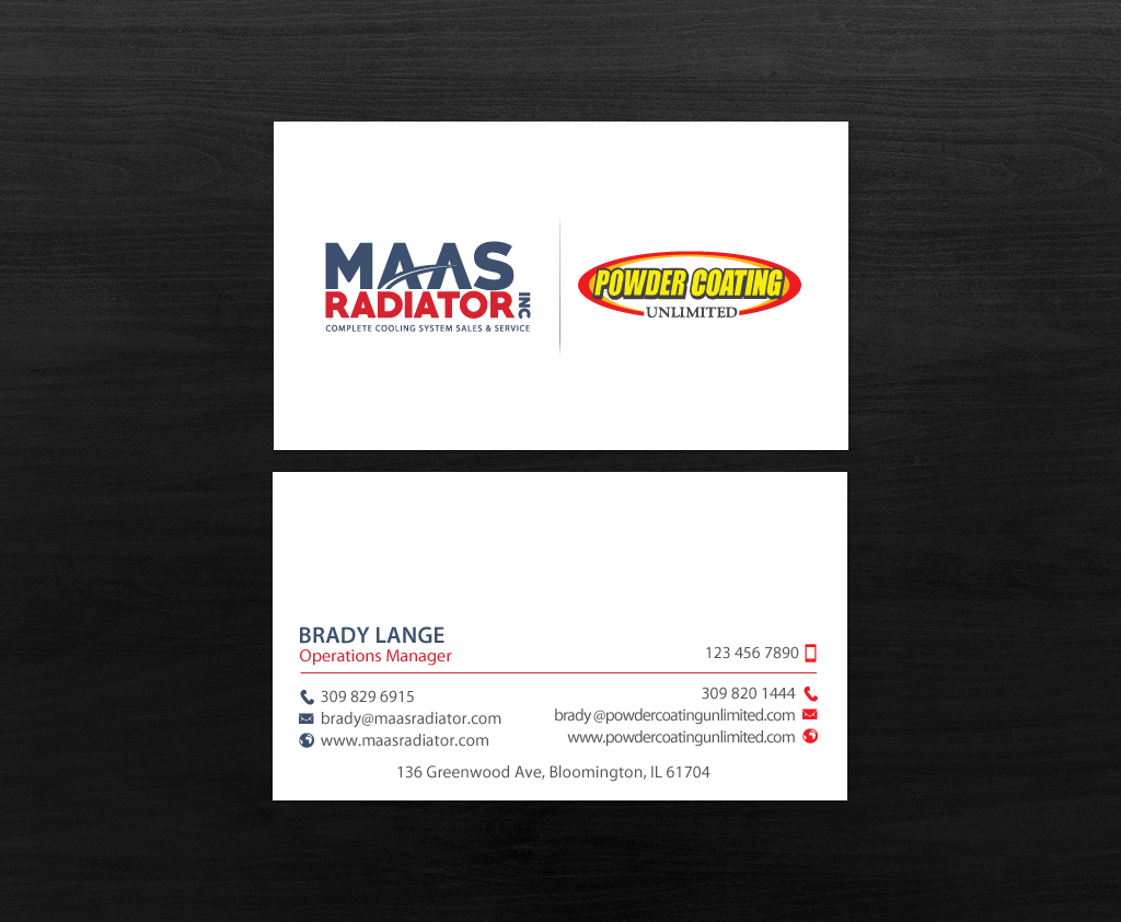 Diseño de Tarjeta de Presentación por chandrayaan.creative para Maas Radiator Inc | Diseño #13209310